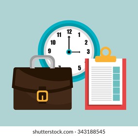Business project management graphic design with icons, vector illustration