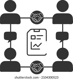 Icono de gestión de proyectos empresariales vector, icono de administración de tareas 