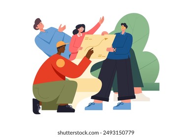 Business Project Manager Teamwork Illustration