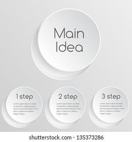 Business project template with arrows and text areas