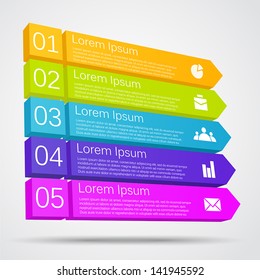 Business project template with arrows and text areas