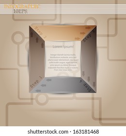 Business project template with arrows and text areas 