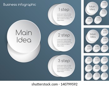 Business project templates set with text areas