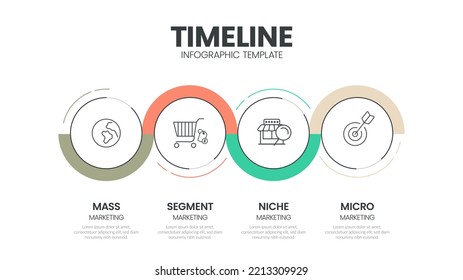 Business project timelines diagrams layout template for slide presentation. Customer journey maps infographic. Creative company timeline processes with 4 options icons. Modern simple workflow vector.