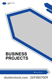 Business projects template features a modern design suitable for presentations reports mockups and corporate documents providing a clean professional look for company branding and marketing materials.