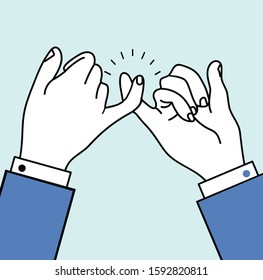 business promise hands gesturing vector