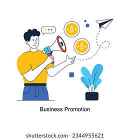 Business Promotion abstract concept vector in a flat style stock illustration