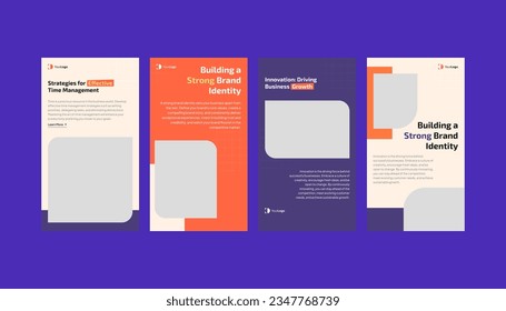 Business promotion collection set with vertical banner or social media story template