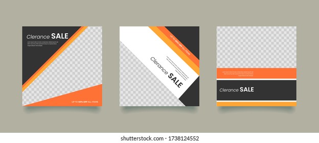 Business promotion corporate social media banner template. Editable square banner social media post template