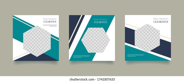 Business promotion corporate social media banner template. Editable square banner social media post template