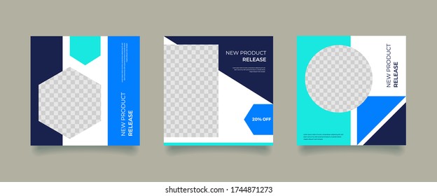 Business promotion corporate social media banner template. Editable square banner social media post template