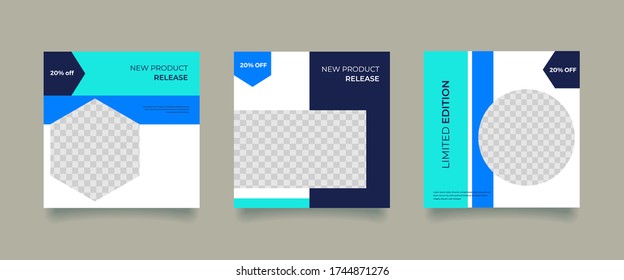 Business promotion corporate social media banner template. Editable square banner social media post template