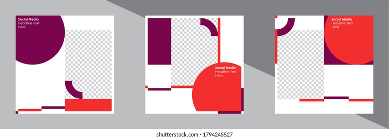 Business promotion corporate social media banner template. Vector illustration with photo college.
