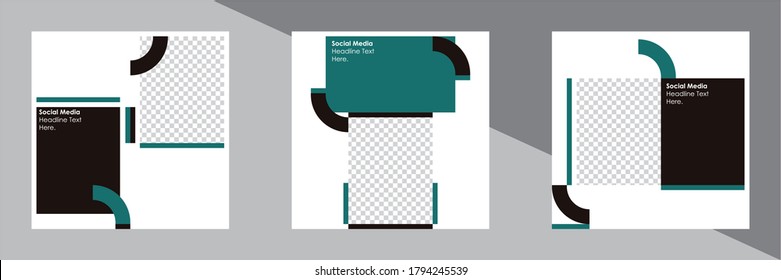 Business promotion corporate social media banner template. Vector illustration with photo college.