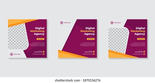 Business promotion and corporate social media banner template