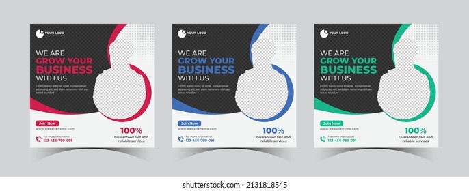Business promotion corporate social media post design template