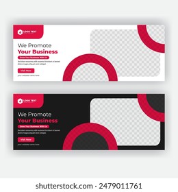 Business promotion and corporate social media cover banner post template design