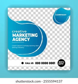 Business promotion and corporate social media post banner design template