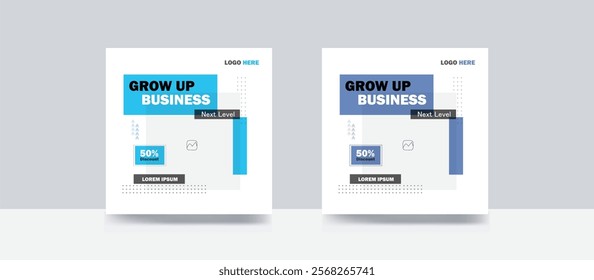 Business promotion and digital business agency social media post banner cover template