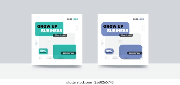 Business promotion and digital business agency social media post banner cover template