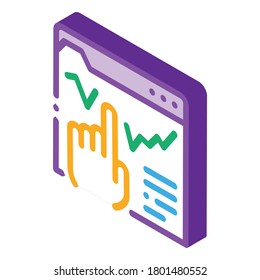 business promotion folder icon vector. isometric business promotion folder sign. color isolated symbol illustration