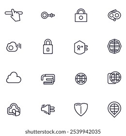 Business and promotion line art icons collection. Hand drawn line art icon.  web and security icon set. Big UI icon set. Thin outline icons pack. Vector illustration eps10
