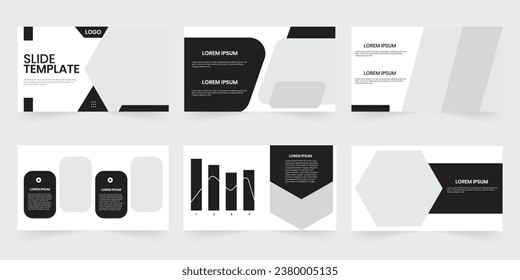 Business promotion marketing sales deck, slide template, vector presentation template