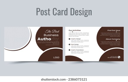 Business promotion postcard design template.