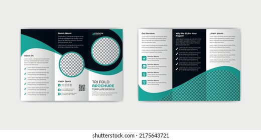 Business promotion trifold brochure template