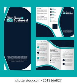 business promotion trifold template design