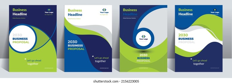 Business Proposal Catalog Cover Design Template Concept adept to multipurpose Project