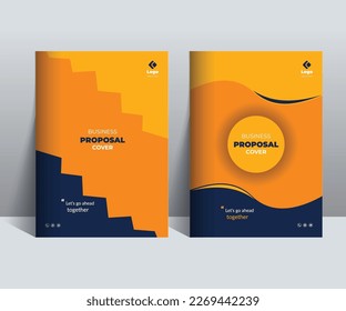 Business Proposal Cover Design Template Concept adept for multipurpose Projects