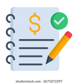 Ícone de proposta de negócios Ilustração de vetor de estilo plano