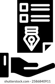 Business Proposal Icon Glyph Vector Illustration