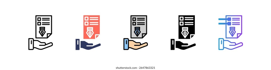 Ícone de proposta de negócios Ilustração de vetor múltiplo