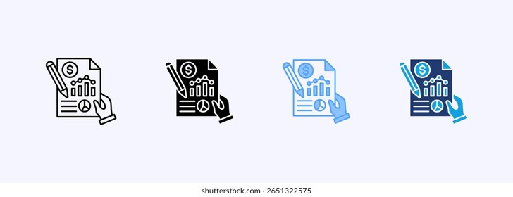 Conjunto de iconos de propuesta de negocio Colección de estilos múltiples