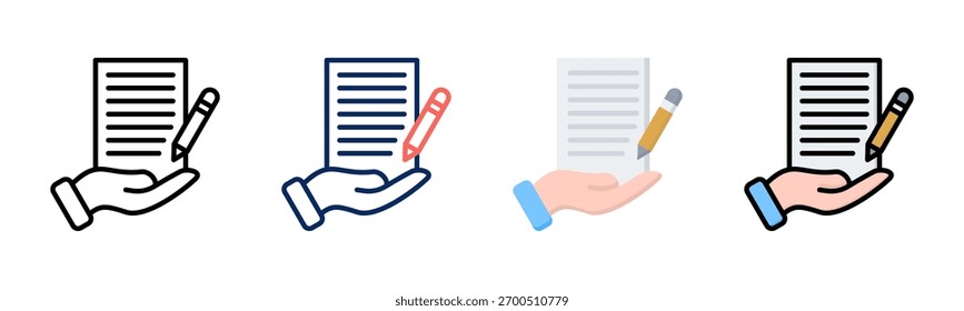 Ícone Proposta Comercial definir coleção de vários estilos