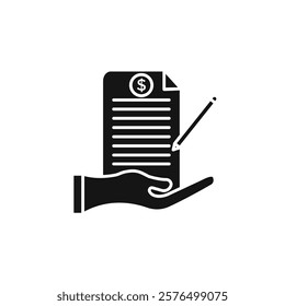 Business proposal icon Simple thin line flat symbol