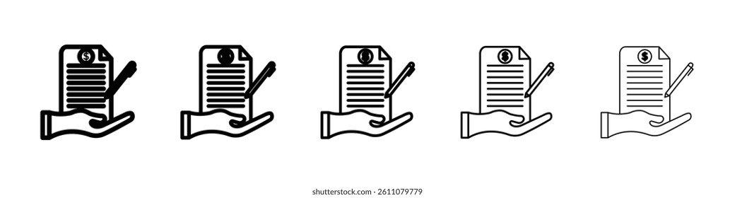 Business proposal icon Symbol mark in Outline style