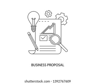 Business Proposal Icon Vector Design