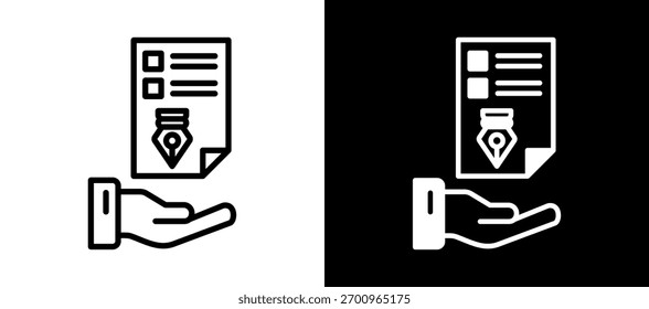 Icono de propuesta de negocio Ilustración vectorial whiteblack