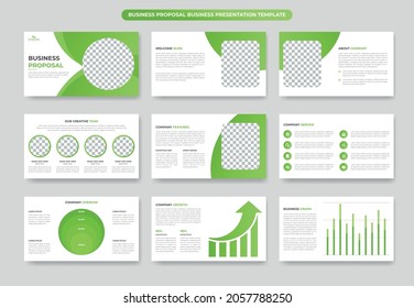 Business proposal presentation template design and annual report, company profile, brochure, corporate branding or keynote template