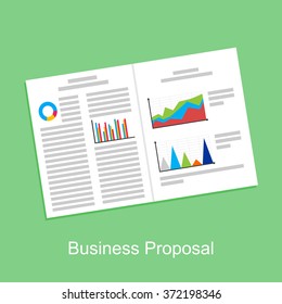 Business proposal, business report, or business paper concept illustration.