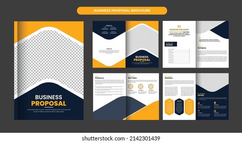 Business proposal template, Corporate Brochure, Company brochure template design minimalist style use for company profile and annual report,  product catalog