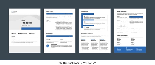 Business Proposal Template Design, Professional design Editable Vector