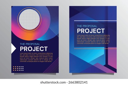 Plantilla de propuestas de negocio con diseño geométrico	