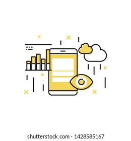 Business prospect illustration. business concept vector. icon vector filled outline