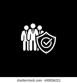 Business Protection Icon. Flat Design. Business Concept. Isolated Illustration.