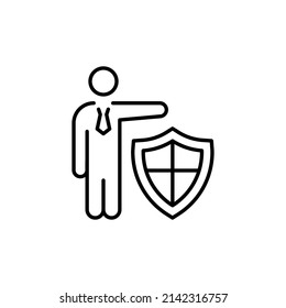 Geschäftsschutzsymbol in Vektorgrafik. Logotyp