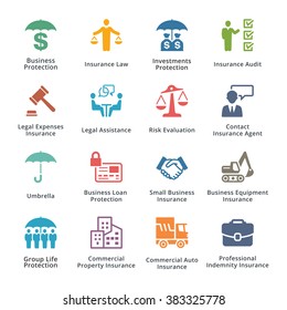 Business Protection Icons - Colored Series